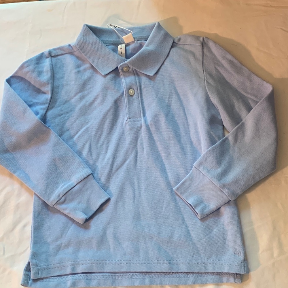 Janie and Jack Blue Long Sleeve Polo